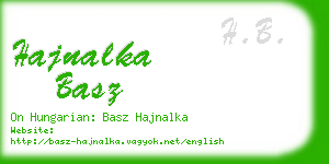 hajnalka basz business card